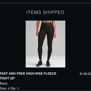 LULULEMON FLEECE winter leggings